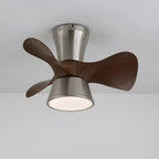 Ceiling Fan 55cm Wood-Look Blades Dimmable LED & Remote