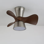 Ceiling Fan 55cm Wood-Look Blades Dimmable LED & Remote