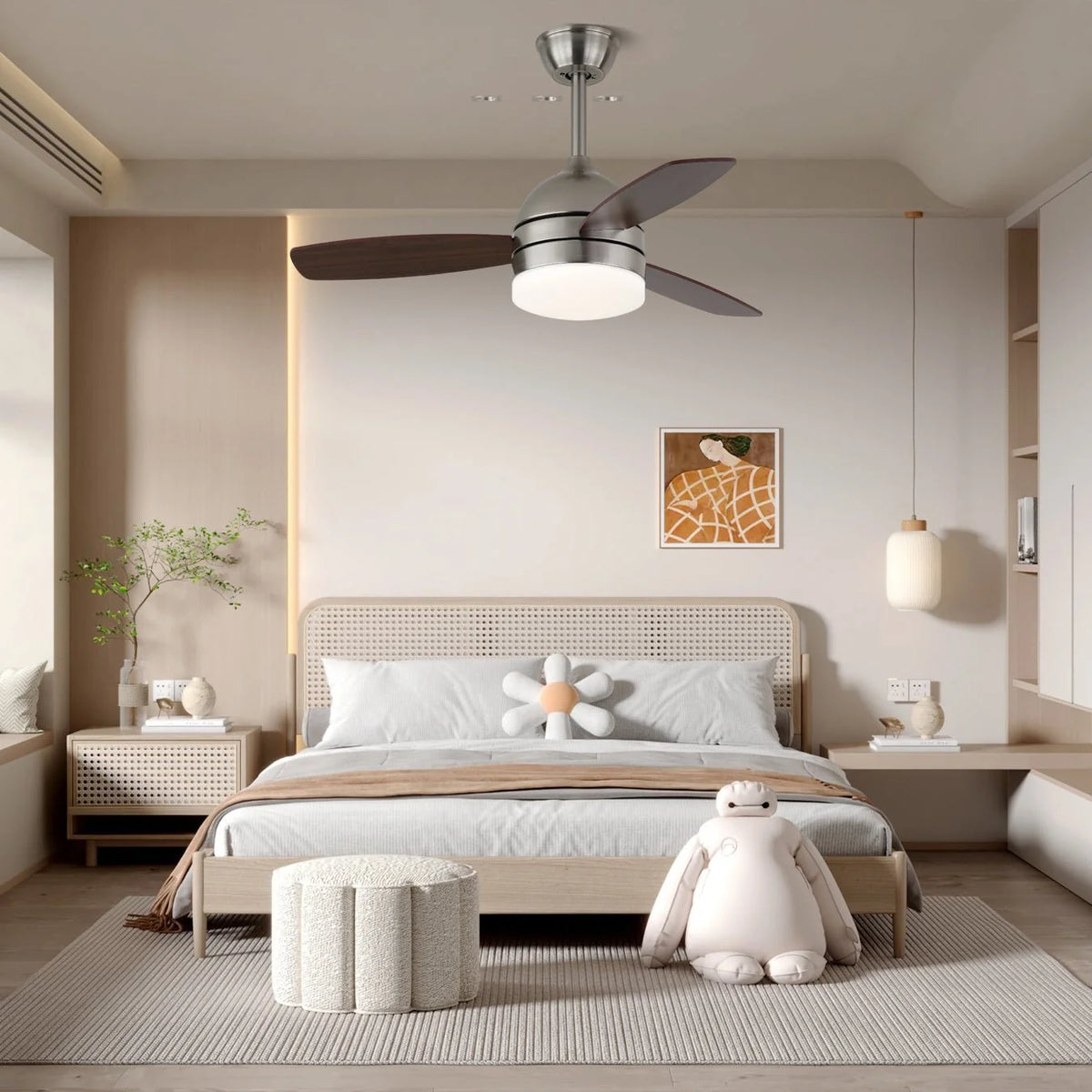 Ceiling Fan 6-Speed 24W LED Remote