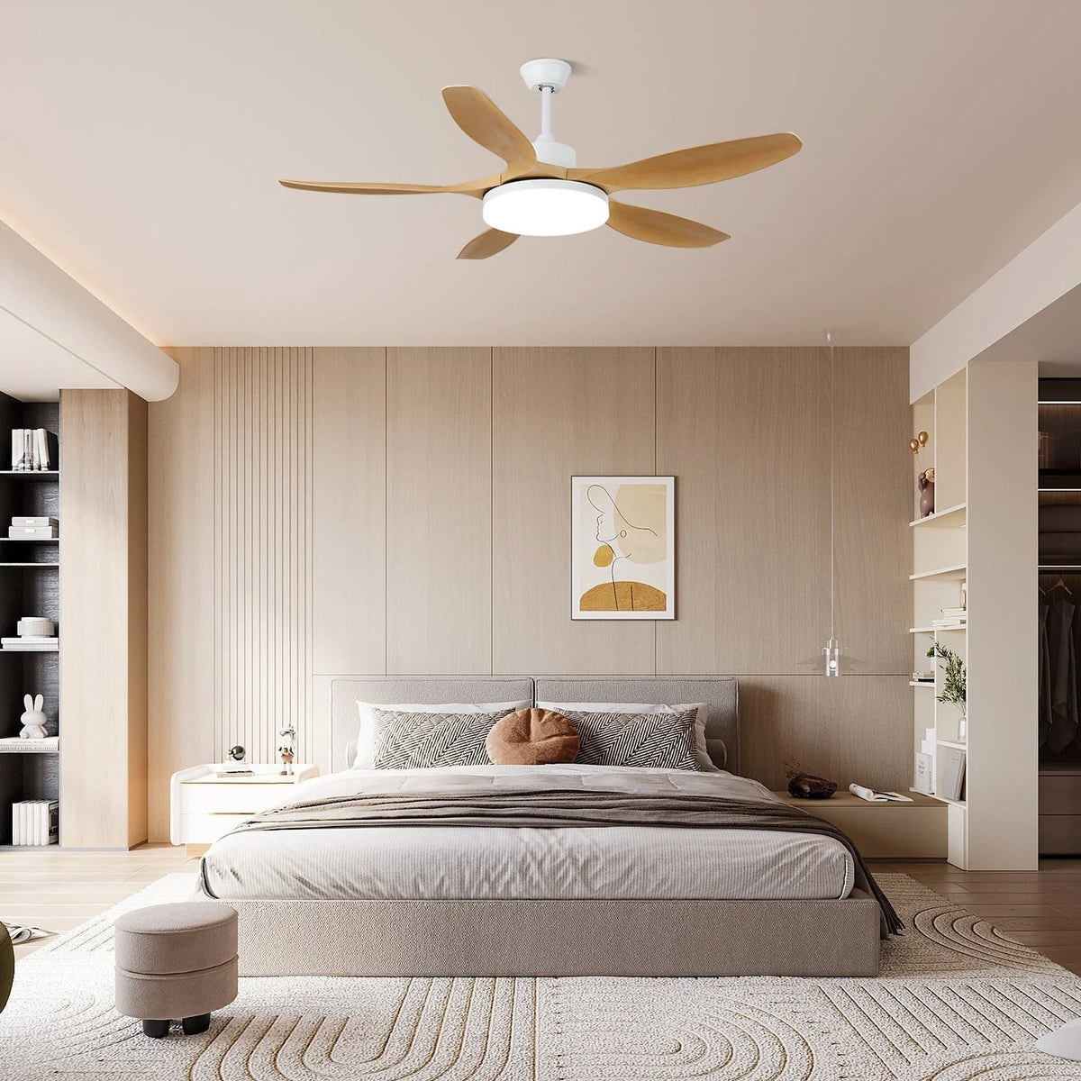 Ceiling Fan 6-Speed Integrated LED Whisper-Quiet