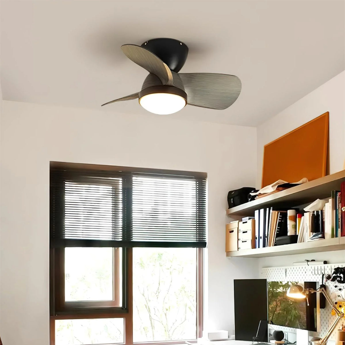 Ceiling Fan 6-Speed LED Light & Remote