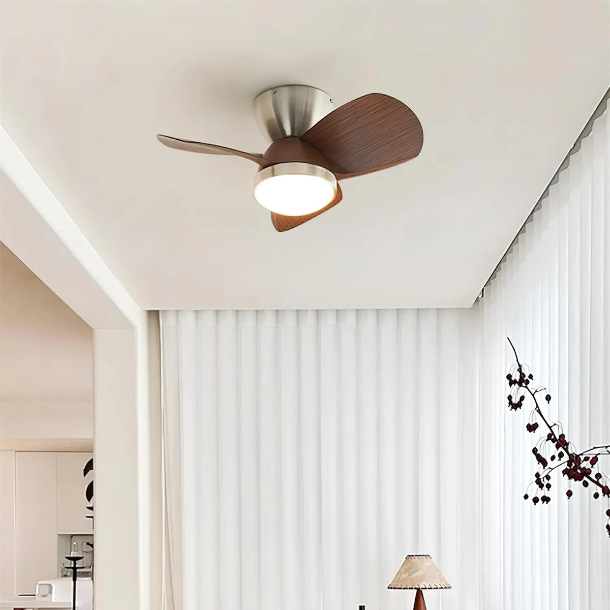 Ceiling Fan 6-Speed LED Light & Remote