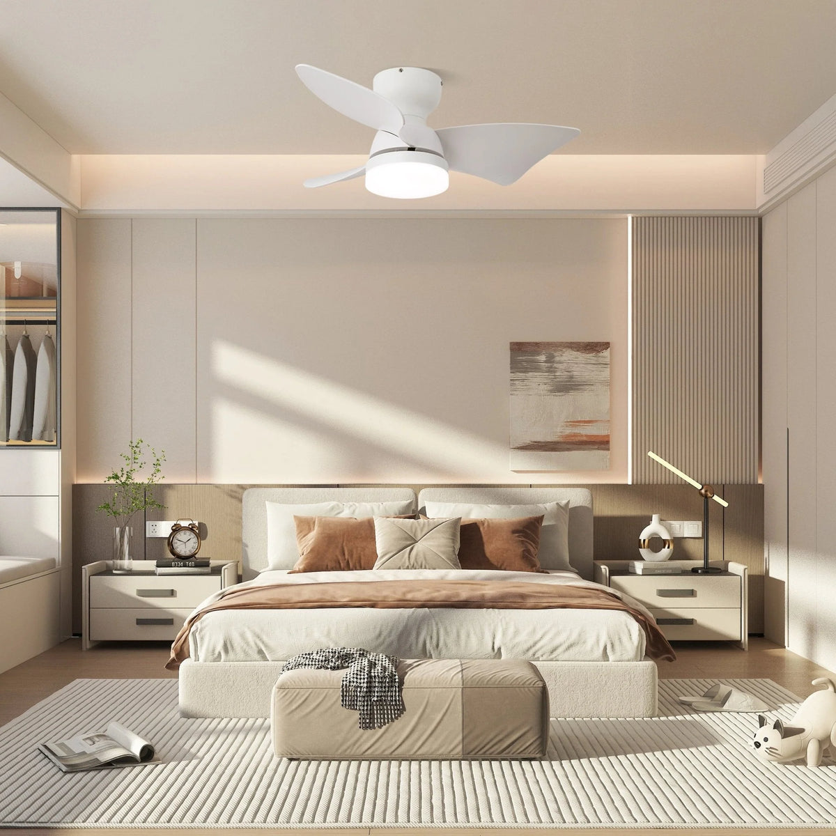 Ceiling Fan 70cm Integrated LED & Remote