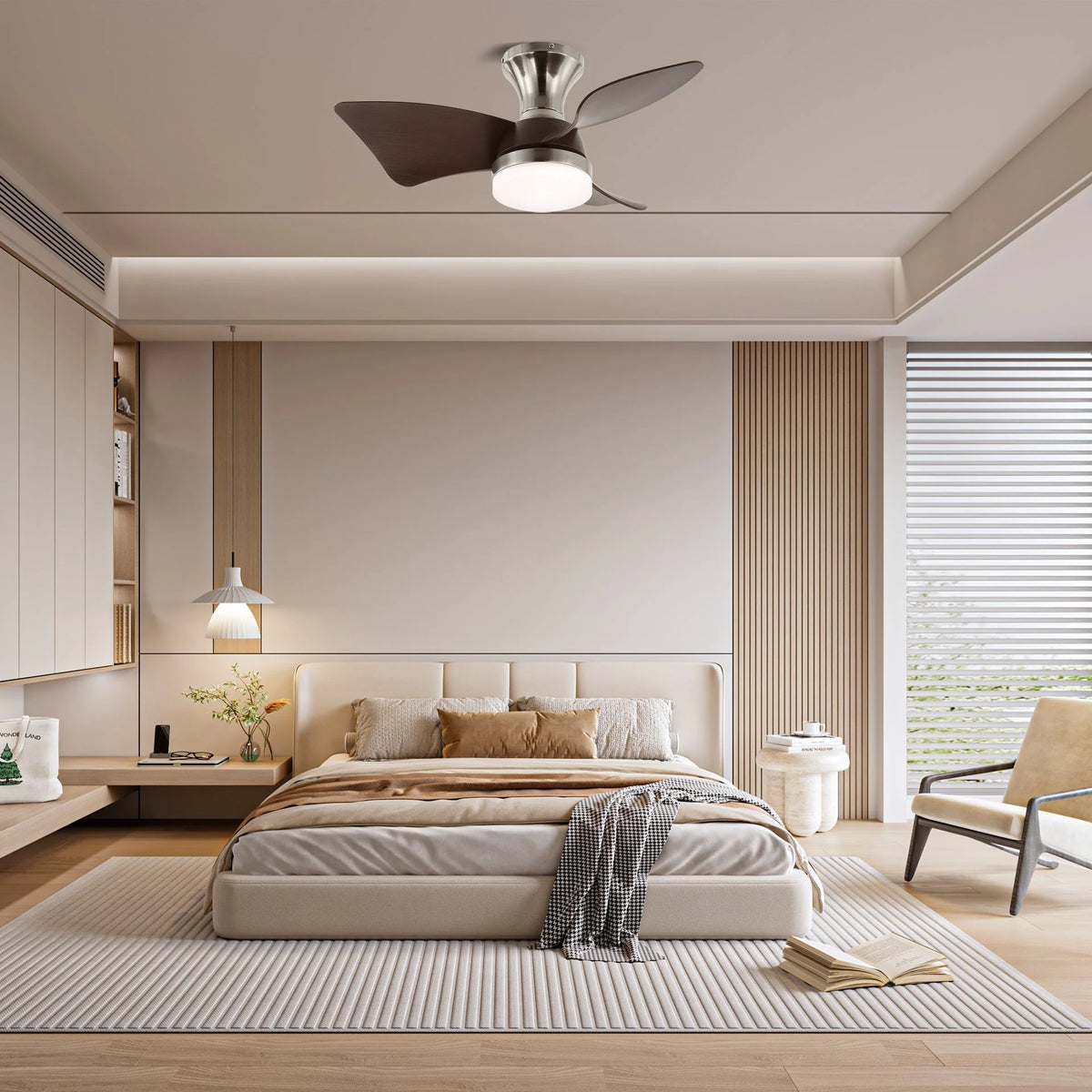 Ceiling Fan 70cm Integrated LED & Remote
