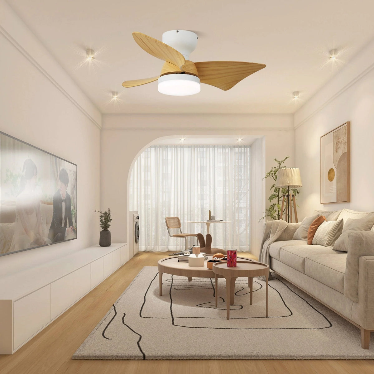 Ceiling Fan 70cm Integrated LED & Remote
