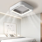 Ceiling Fan Bladeless LED Chandelier Silent & Safe
