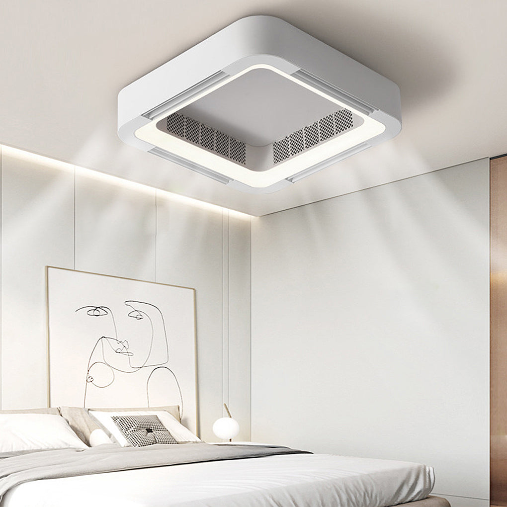 Ceiling Fan Bladeless LED Chandelier Silent & Safe