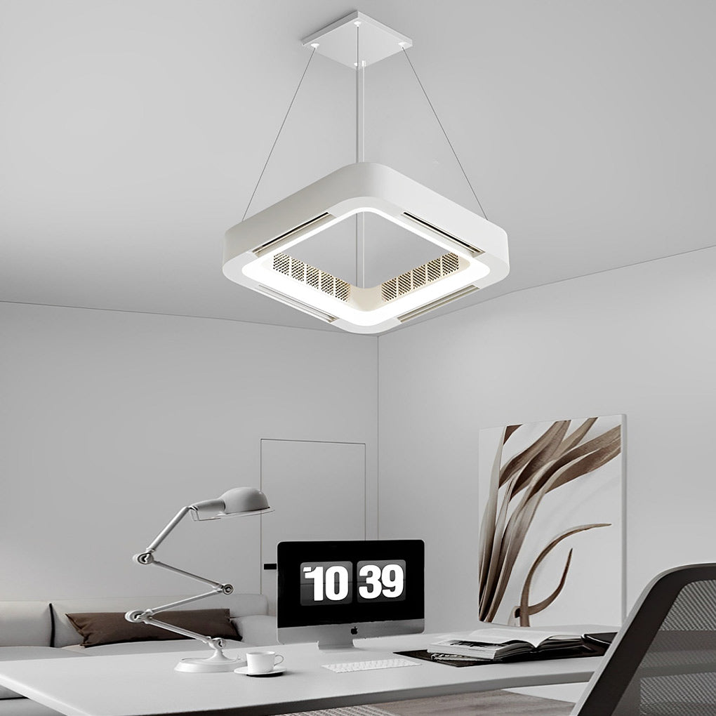 Ceiling Fan Bladeless LED Chandelier Silent & Safe