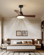 Ceiling Fan Dimmable LED Quiet Copper Motor