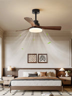 Ceiling Fan Dimmable LED Quiet Copper Motor
