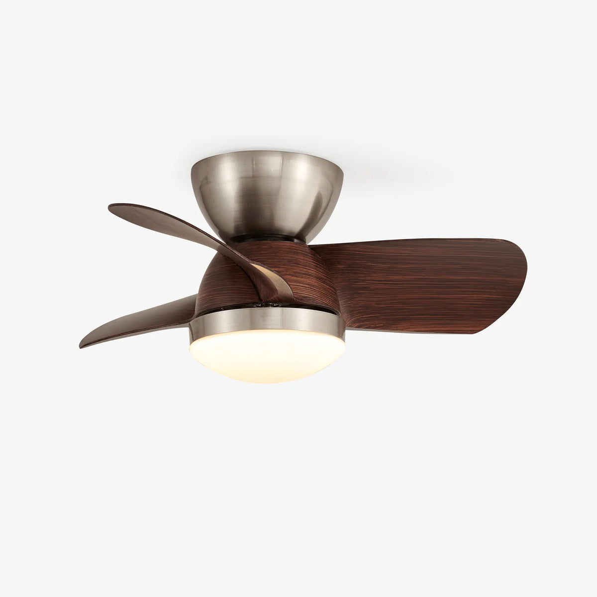 Ceiling Fan Dimmable LED & Remote 6-Speed Walnut Finish