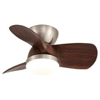 Ceiling Fan Dimmable LED & Remote 6-Speed Walnut Finish