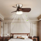 Ceiling Fan Dimmable LED & Remote 6-Speed Walnut Finish