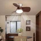 Ceiling Fan Dimmable LED & Remote 6-Speed Walnut Finish