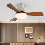 Ceiling Fan Dimmable LED & Remote Six Speeds