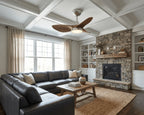 Ceiling Fan Dimmable LED & Remote Walnut & Nickel Finish