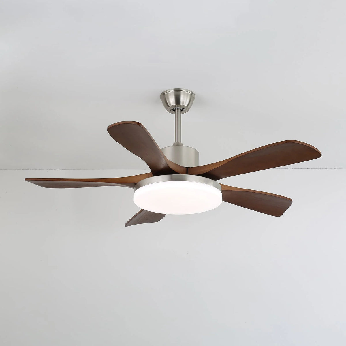 Ceiling Fan Energy-Efficient LED Walnut Wood Blades