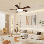 Ceiling Fan Energy-Efficient LED Walnut Wood Blades