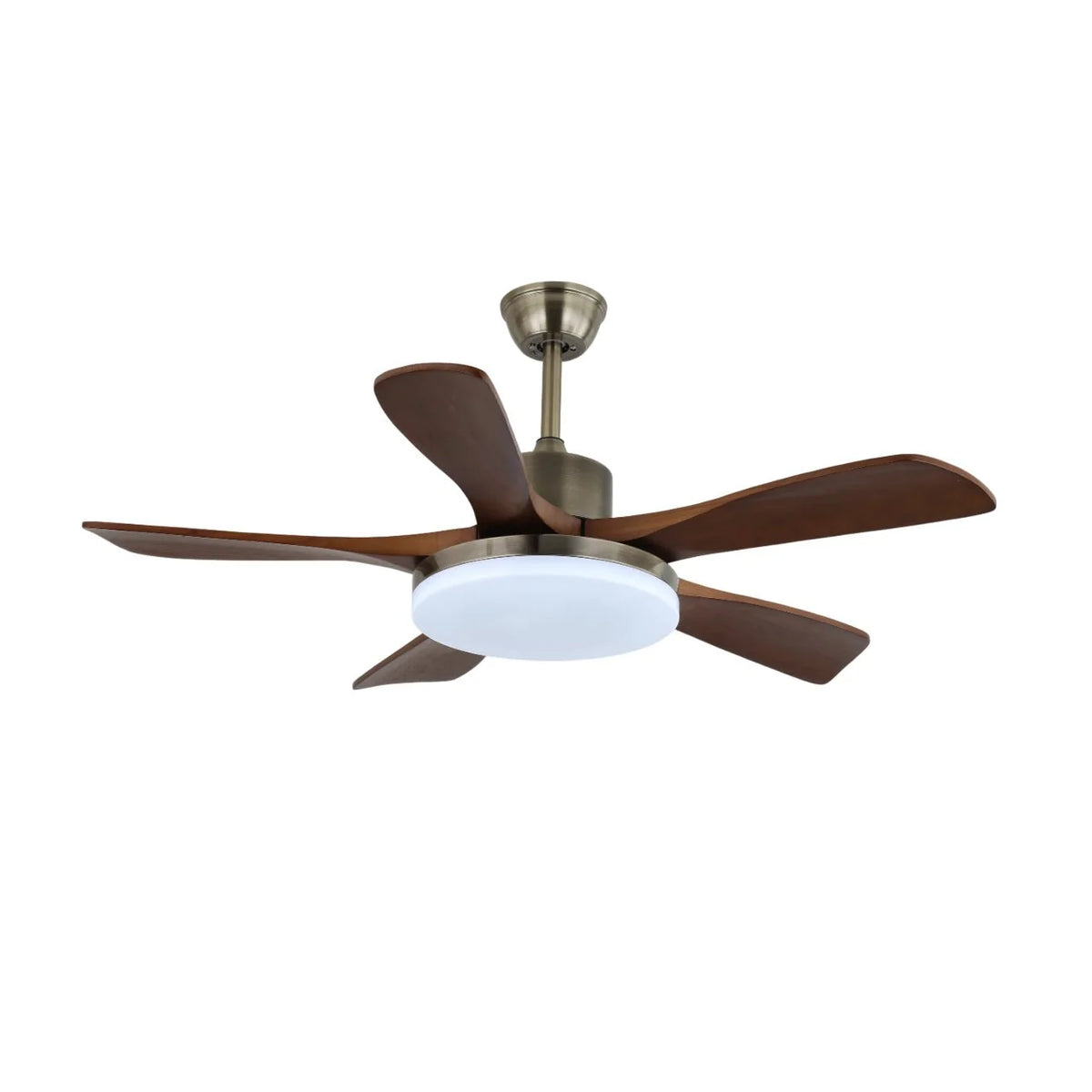 Ceiling Fan Energy-Efficient LED Walnut Wood Blades