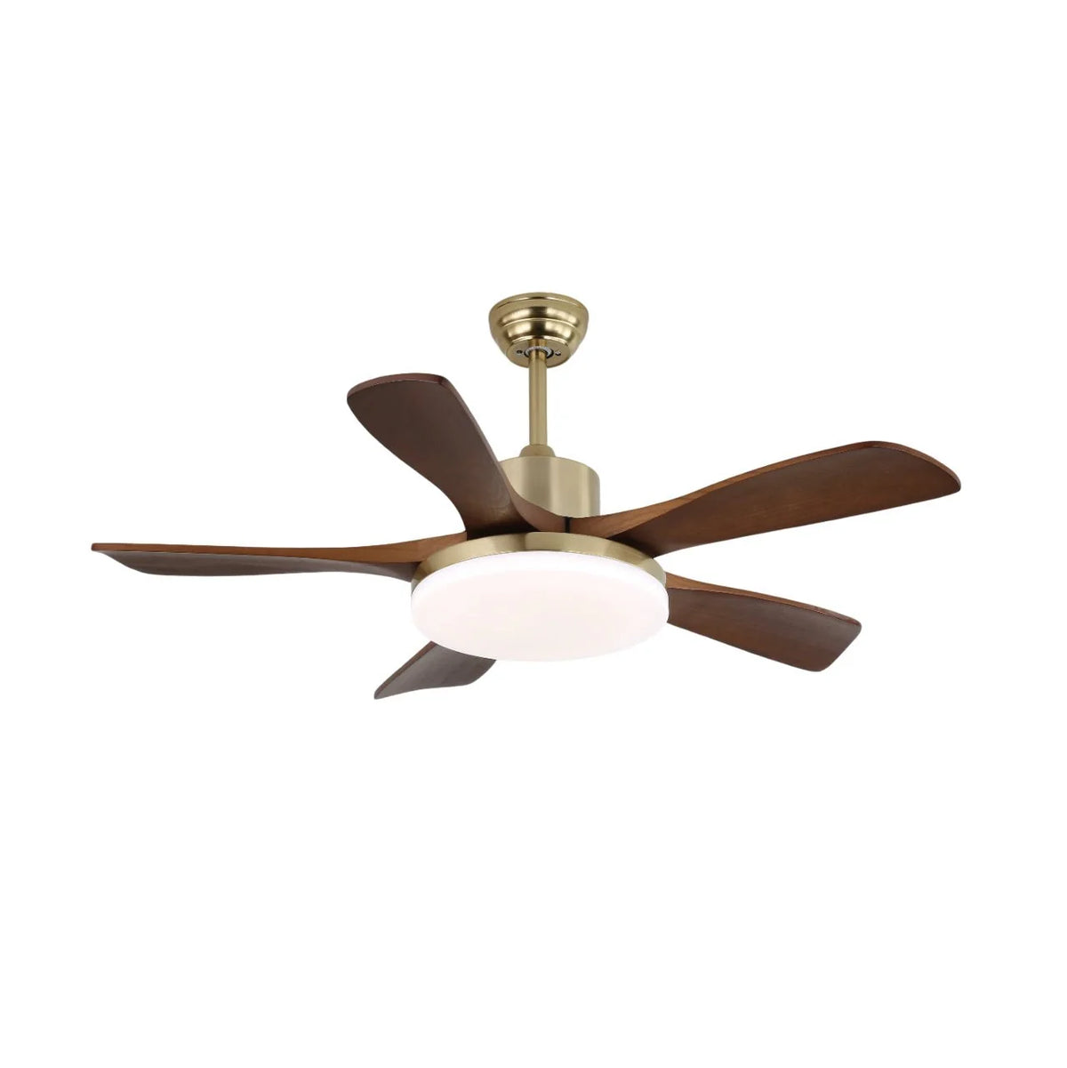 Ceiling Fan Energy-Efficient LED Walnut Wood Blades