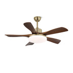Ceiling Fan Energy-Efficient LED Walnut Wood Blades