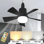 Ceiling Fan Flower-Shaped Dimmable LED Remote Control