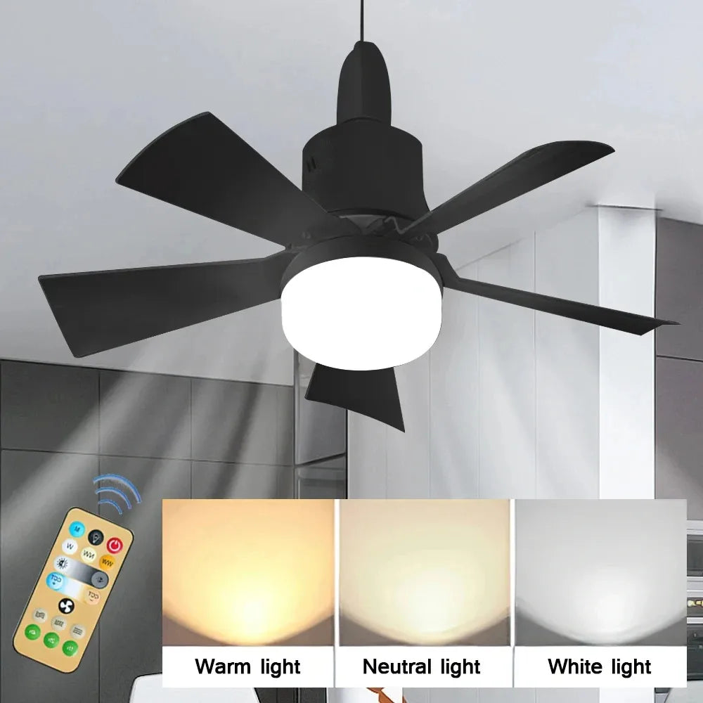 Ceiling Fan Flower-Shaped Dimmable LED Remote Control