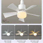 Ceiling Fan Flower-Shaped Dimmable LED Remote Control