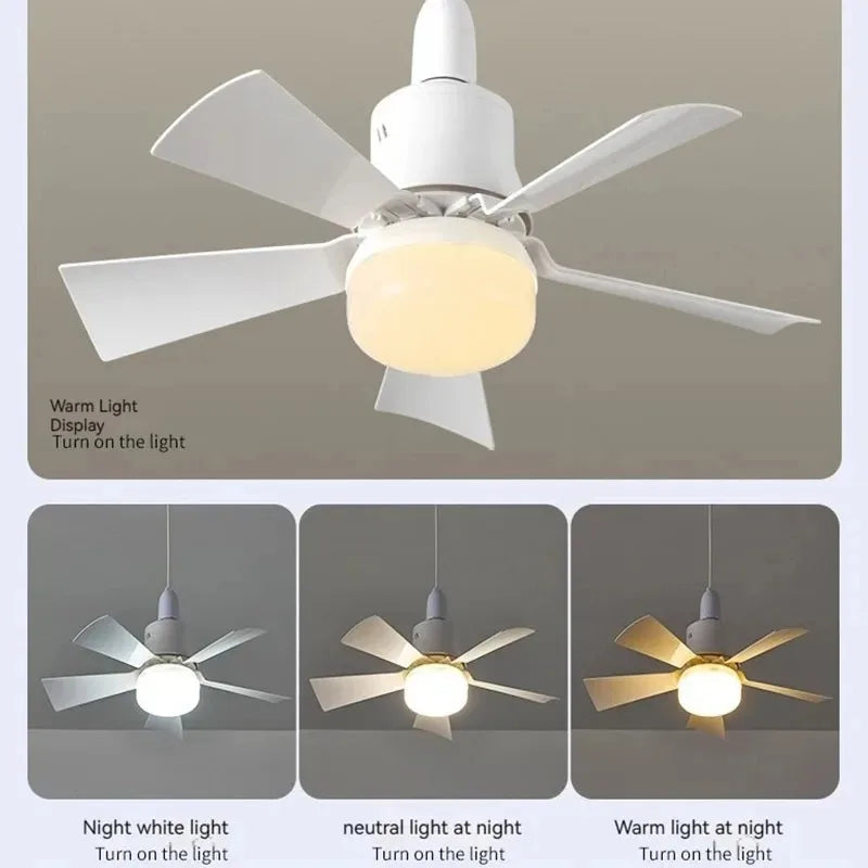 Ceiling Fan Flower-Shaped Dimmable LED Remote Control