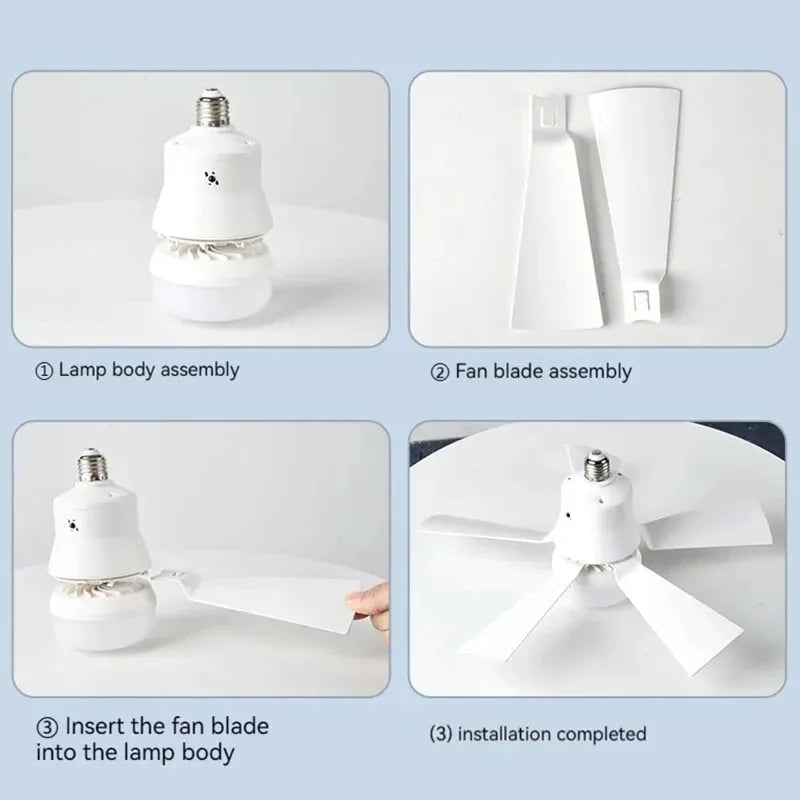 Ceiling Fan Flower-Shaped Dimmable LED Remote Control