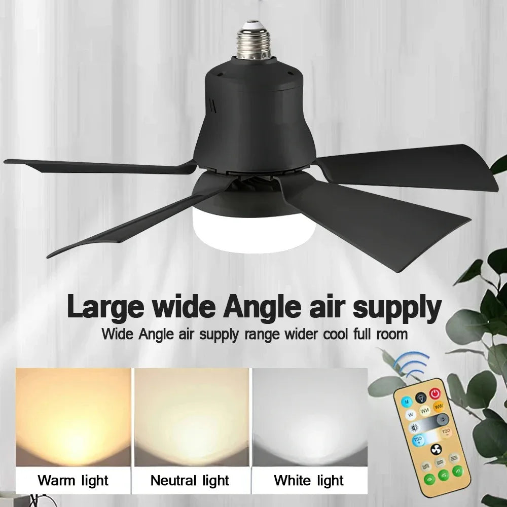 Ceiling Fan Flower-Shaped Dimmable LED Remote Control