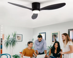 Ceiling Fan Flush-Mount Dimmable LED & Remote Control