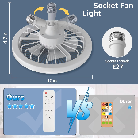 Ceiling Fan Flush-Mount Integrated LED Remote Control