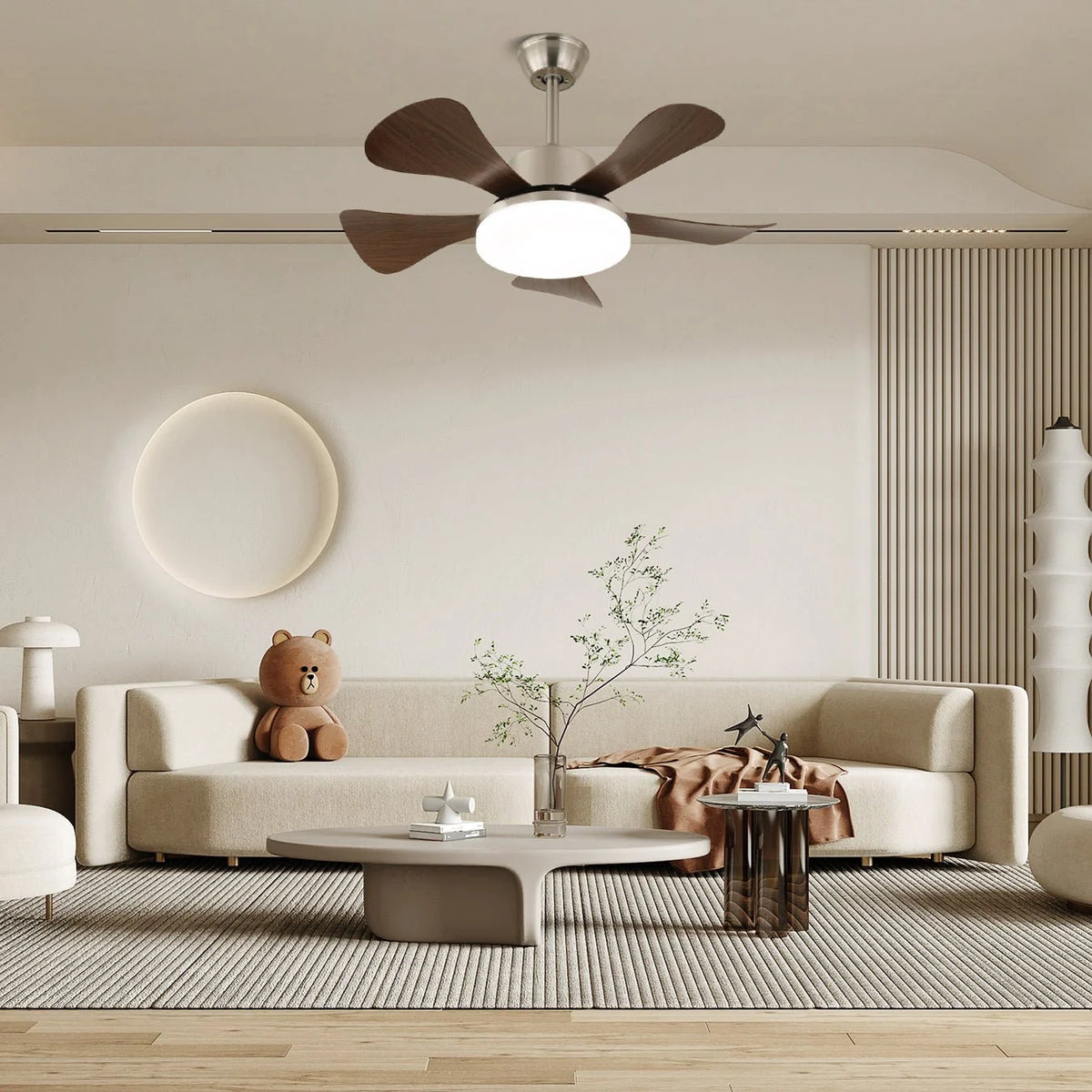 Ceiling Fan Integrated Dimmable LED Remote Control & 6 Speeds