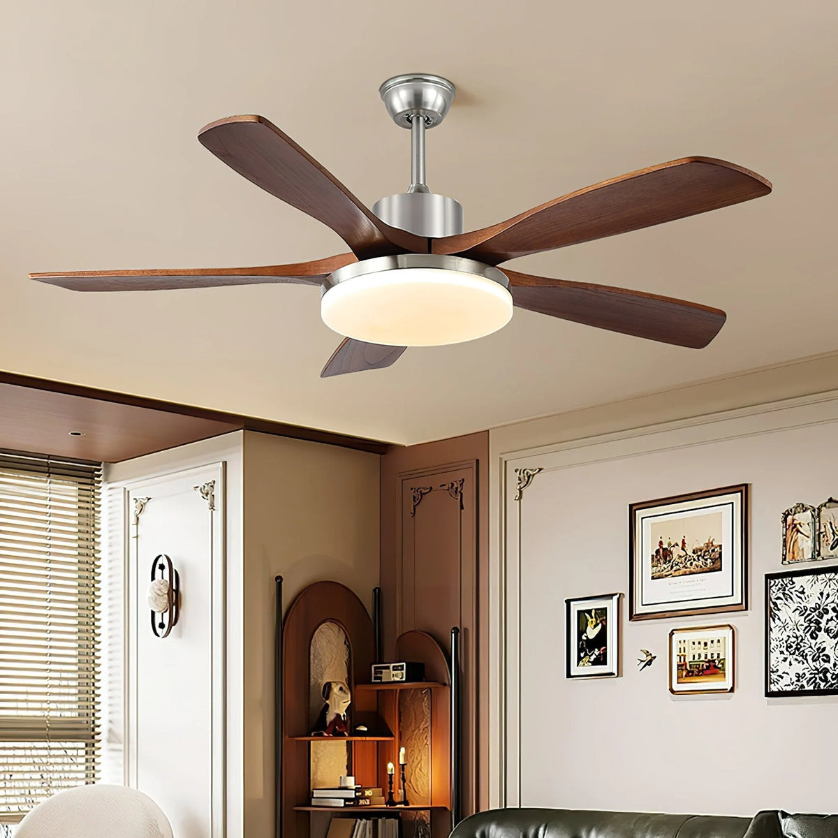 Ceiling Fan Integrated LED & 6-Speed Remote Control