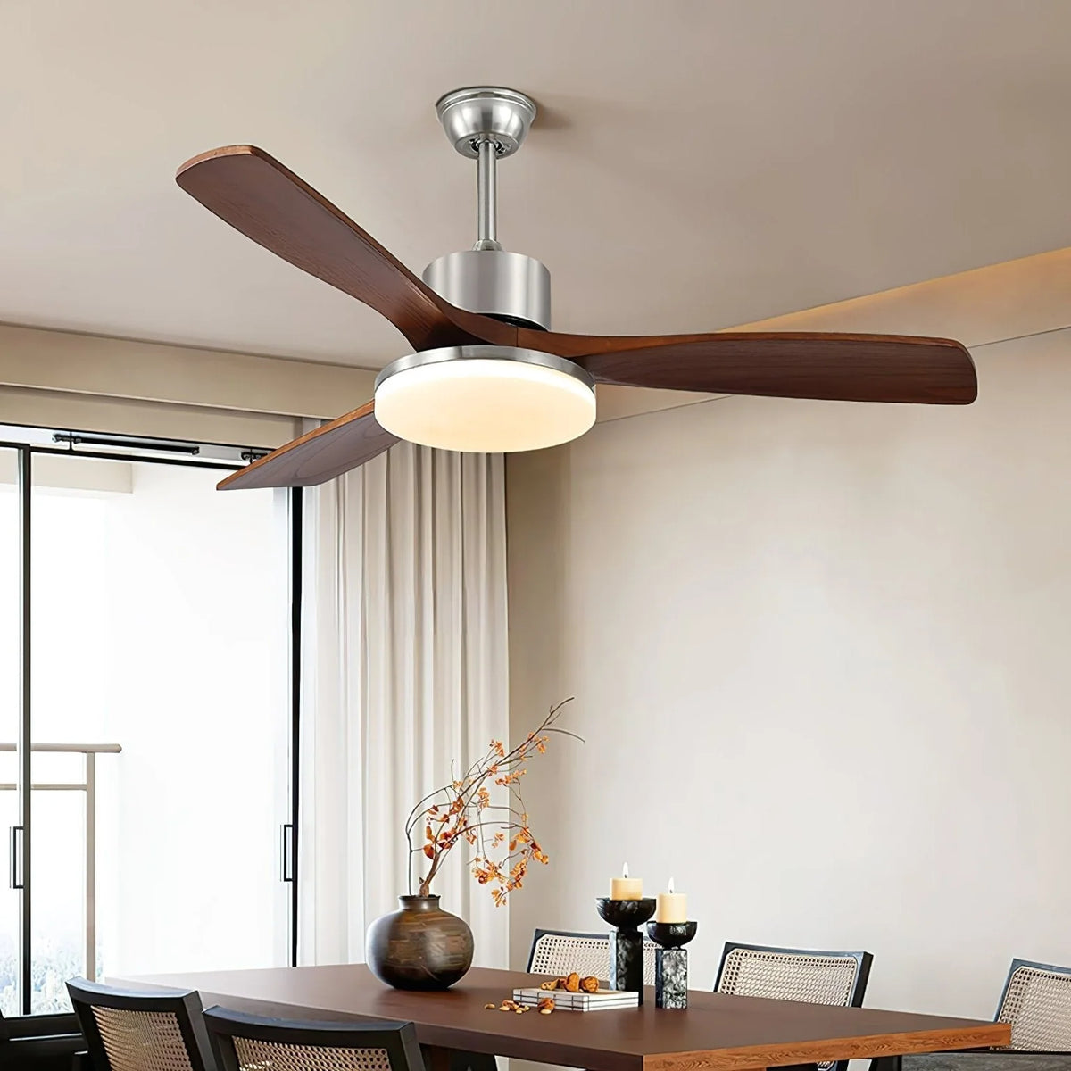 Ceiling Fan Integrated LED & 6-Speed Remote Control