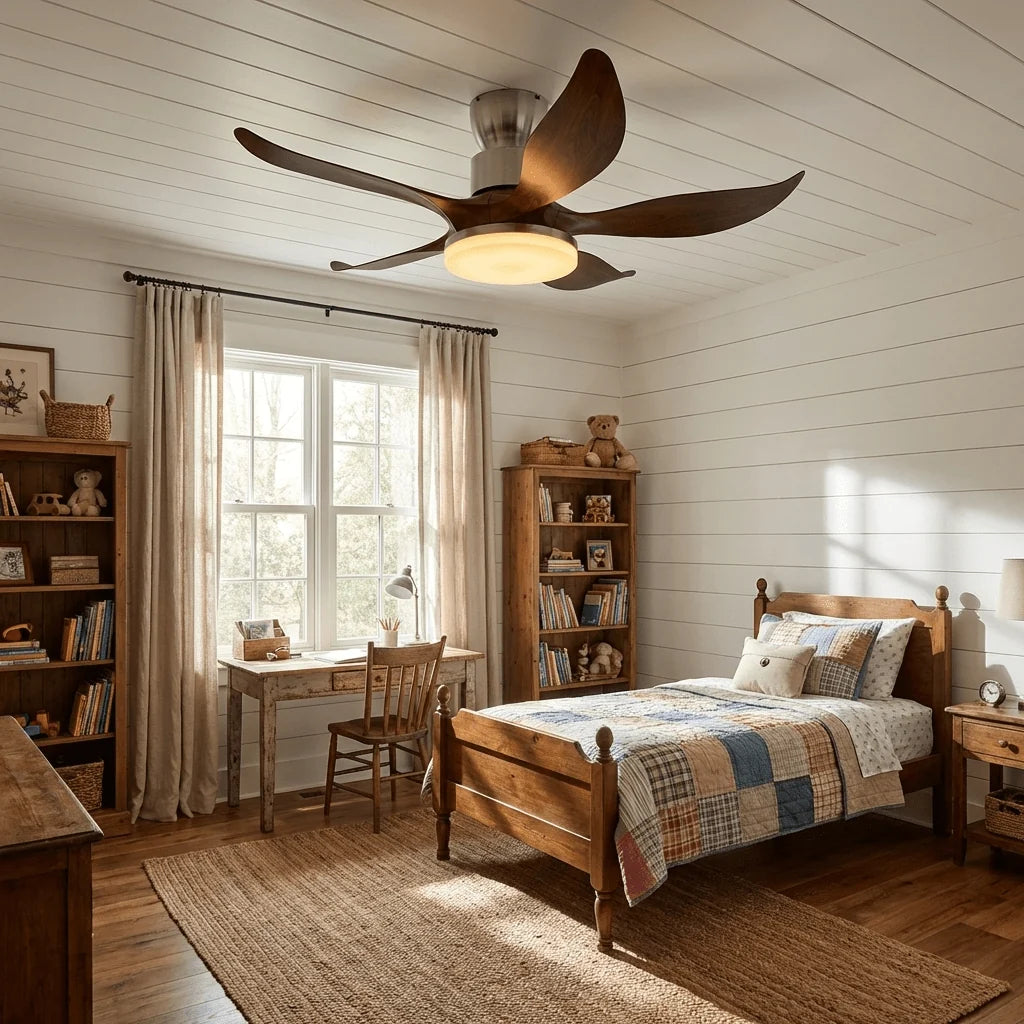 Ceiling Fan Integrated LED Light & Remote Control Copper Motor