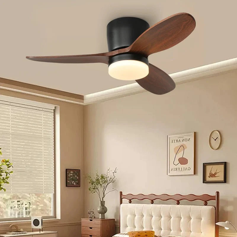 Ceiling Fan Integrated LED Quiet DC Motor & Remote