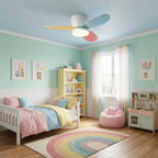 Ceiling Fan Integrated LED Quiet DC Motor & Remote