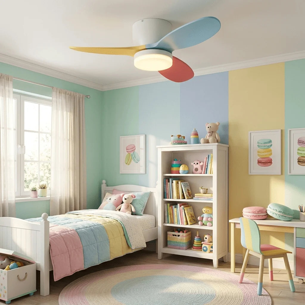 Ceiling Fan Integrated LED Quiet DC Motor & Remote