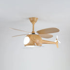 Ceiling Fan Integrated LED Remote Control Walnut Finish