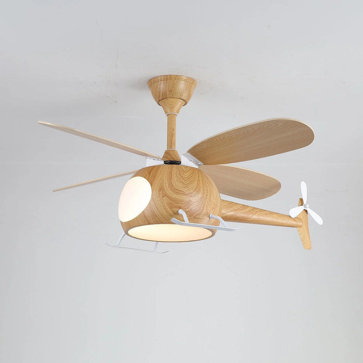 Ceiling Fan Integrated LED Remote Control Walnut Finish