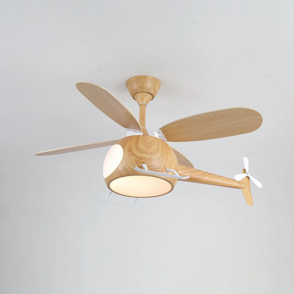 Ceiling Fan Integrated LED Remote Control Walnut Finish