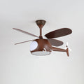 Ceiling Fan Integrated LED Remote Control Walnut Finish