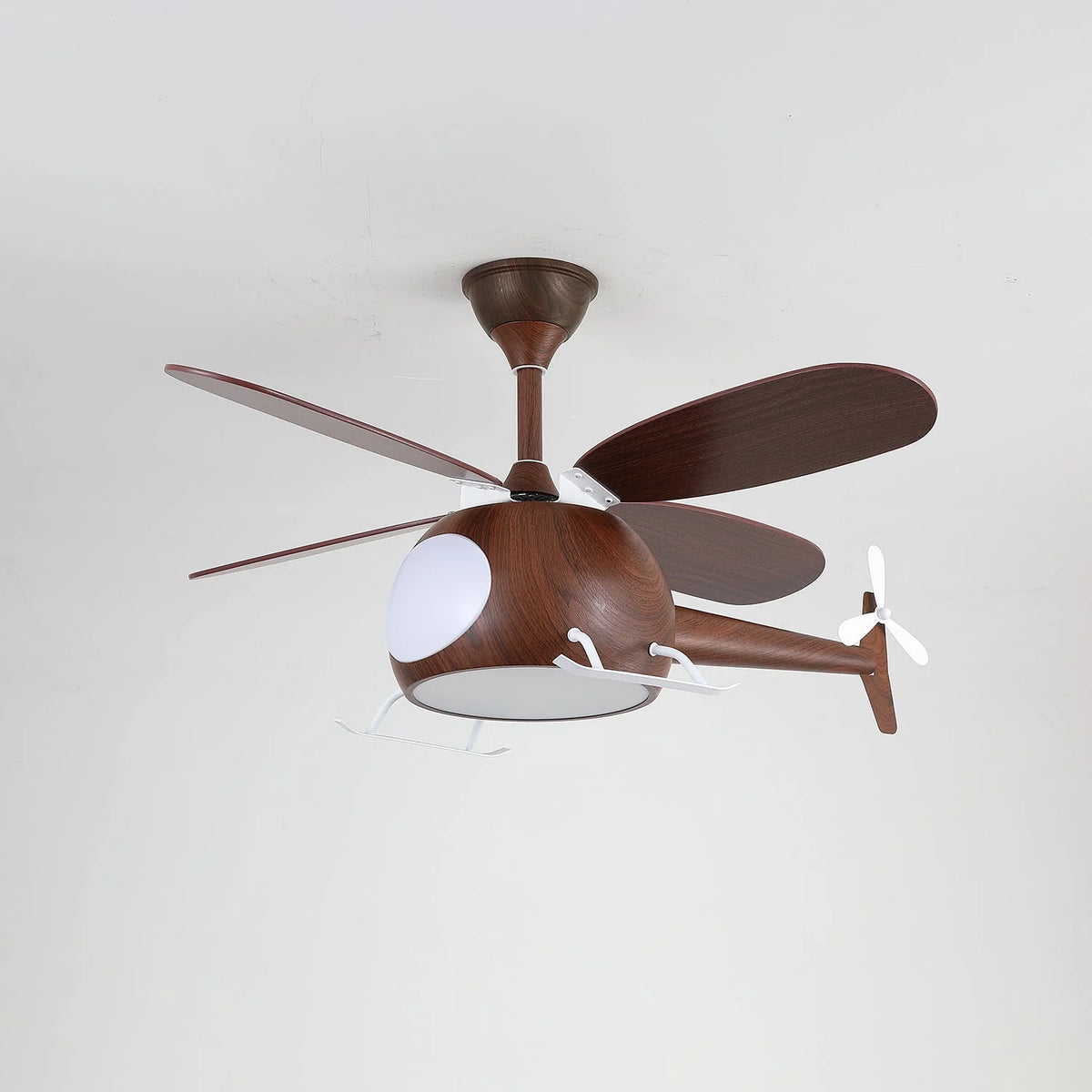 Ceiling Fan Integrated LED Remote Control Walnut Finish
