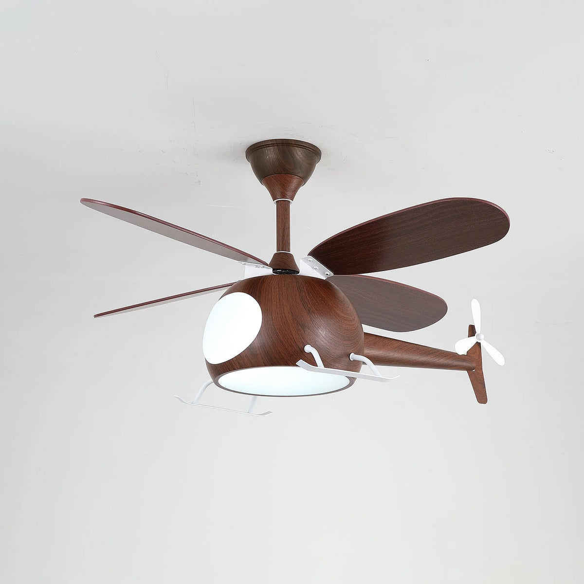 Ceiling Fan Integrated LED Remote Control Walnut Finish