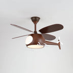 Ceiling Fan Integrated LED Remote Control Walnut Finish