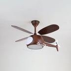 Ceiling Fan Integrated LED Remote Control Walnut Finish