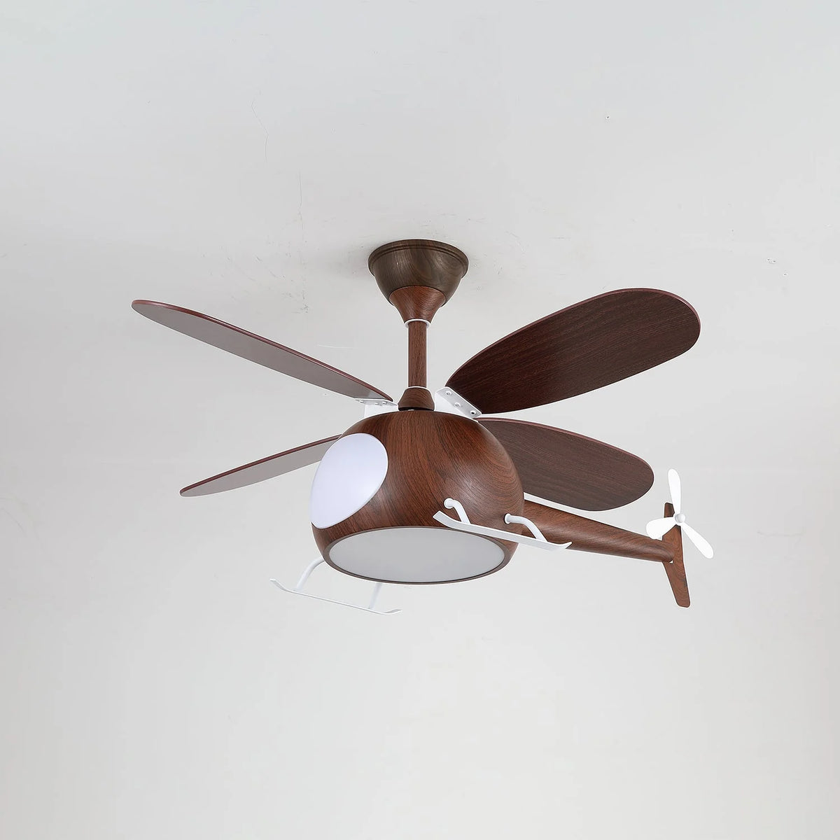 Ceiling Fan Integrated LED Remote Control Walnut Finish