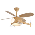 Ceiling Fan Integrated LED Remote Control Walnut Finish